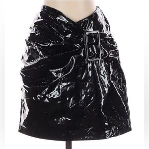 Black Patent Leather Skirt